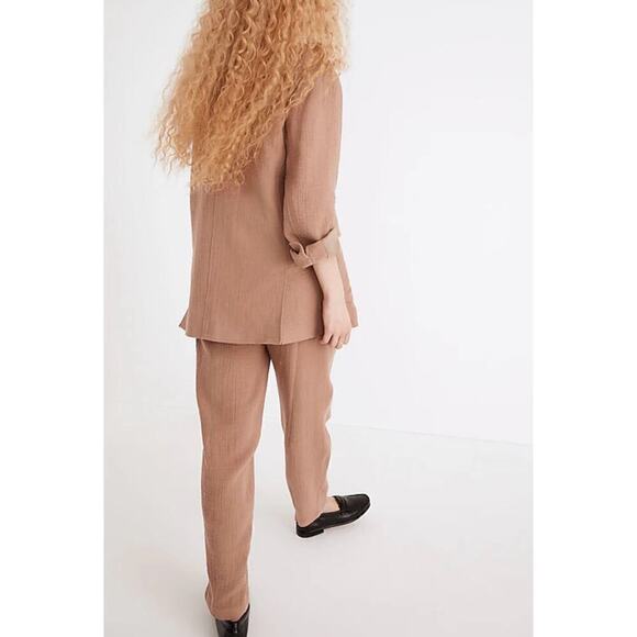 Madewell Blazer Cotton-Linen Relaxed Larsen in Faded Earth Medium NWOT - Picture 3 of 9